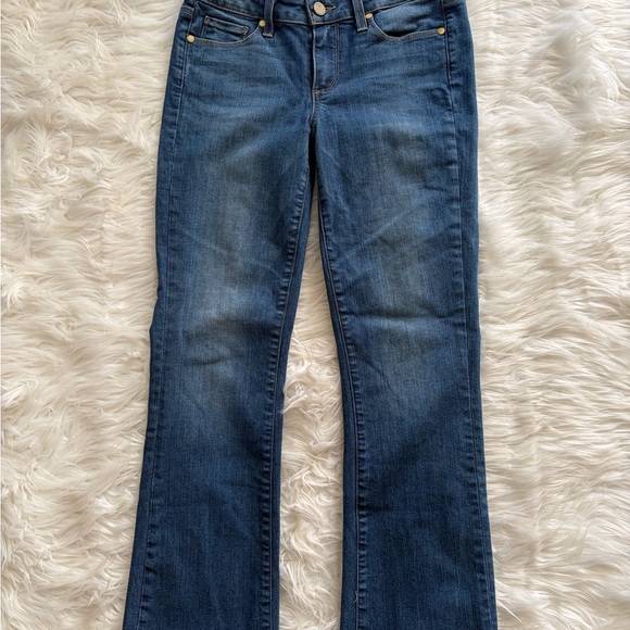 Paige Riley Crop Flare Mid Rise Jeans - Picture 2 of 7